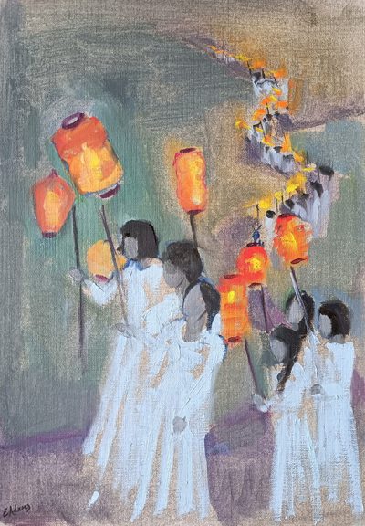 Liz Adams painting: Dream Procession