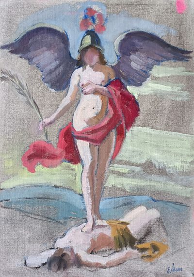 Liz Adams painting: Vicrtory after Le Nain